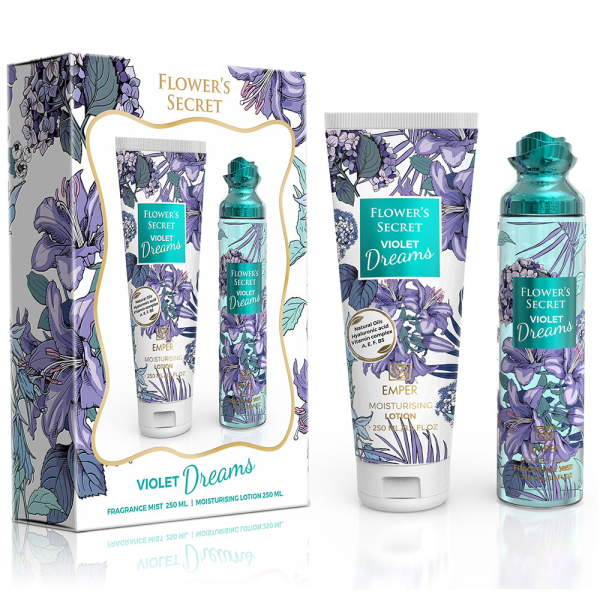 Flower'S Secret Violet Dreams 250мл body mist+ 250 мл body lotion zestaw damski Emper