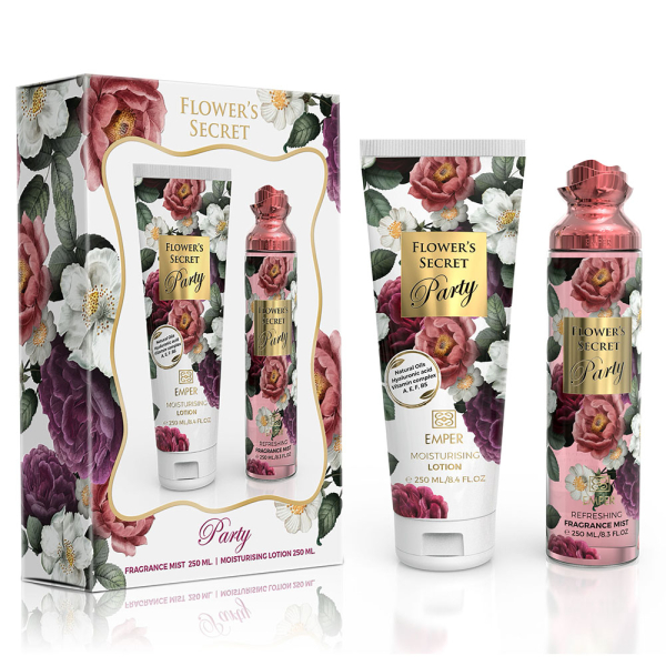 Flower'S Secret Party 250мл body mist+ 250 мл body lotion zestaw damski Emper