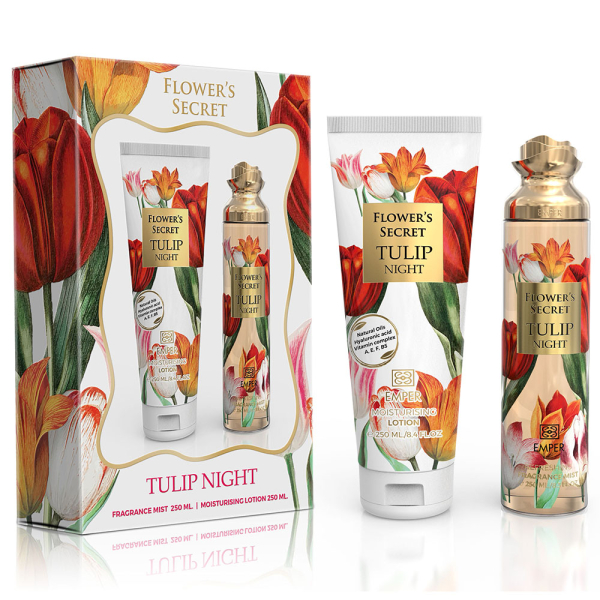 Flower'S Secret Tulip Night 250мл body mist+ 250 мл body lotion zestaw damski Emper